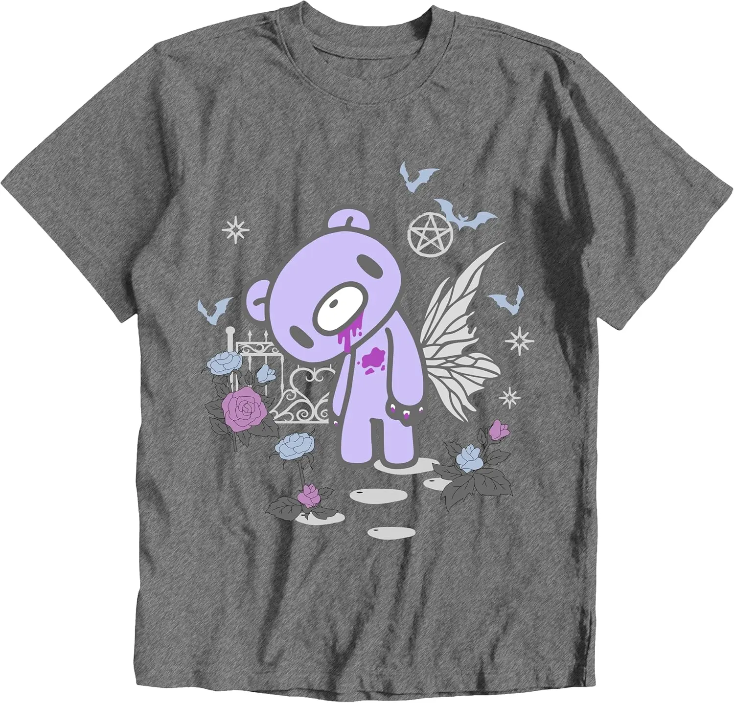 Gloomy Bear Night Garden Men’s and Women’s Short Sleeve T-Shirt