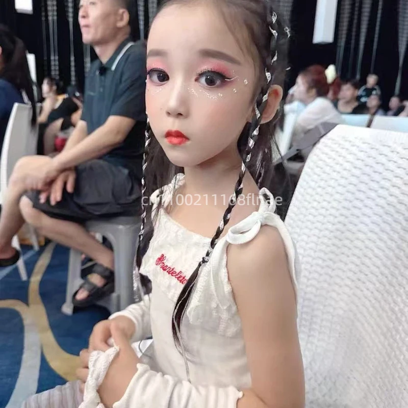 Traje de baile de Jazz para niña, versión coreana, chaleco fresco a la moda, conjunto de traje de pasarela para actuación de baile callejero para niños