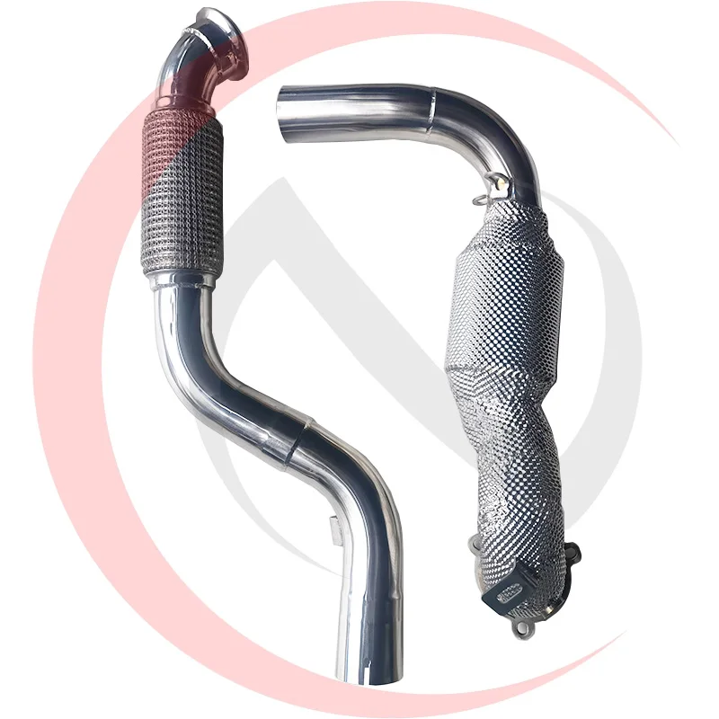 For Benz CLA220 CLA250 2.0T exhaust downpipe Stainless Steel performance Exhaust catless Downpipe with Heat shield