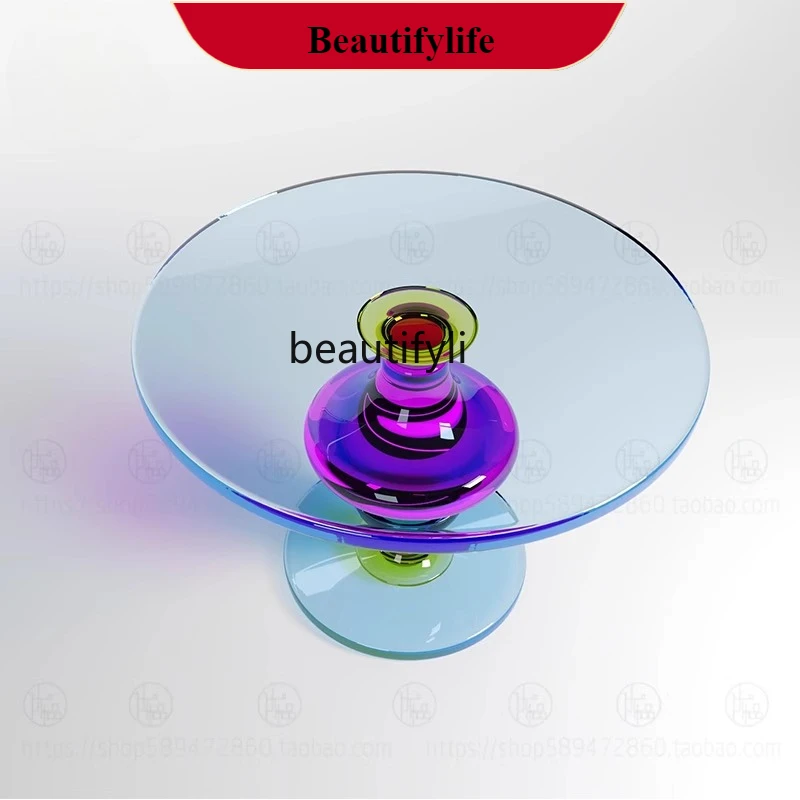 

G1218 Acrylic Transparent Coffee Table Light Luxury Artistic Irregular Coffee Table Designer Villa Model Room