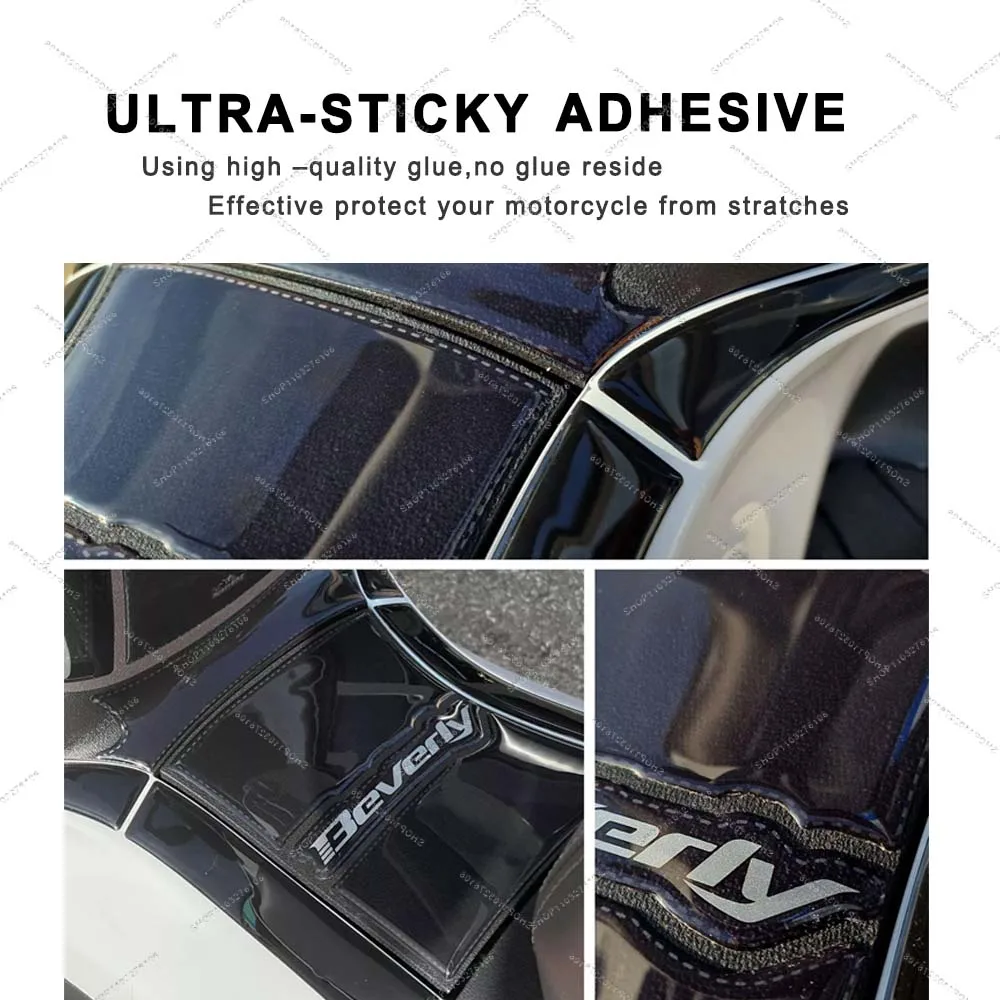 ل بيفرلي 300 و 400 2022 دراجة نارية خزان بوابة حماية ملصق ثلاثية الأبعاد الراتنج مقاوم للماء المضادة للخدش ملصق مائي #5