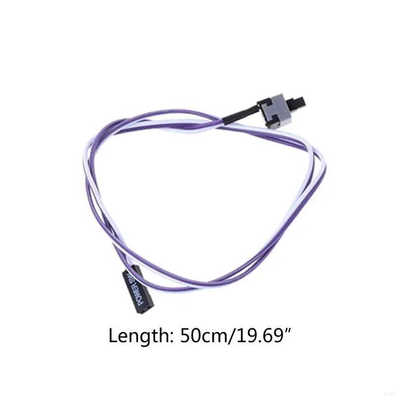 34yc 1 Pack 2 Pin SW PC Cable On/Off Push Bush Butting Computer 48cm