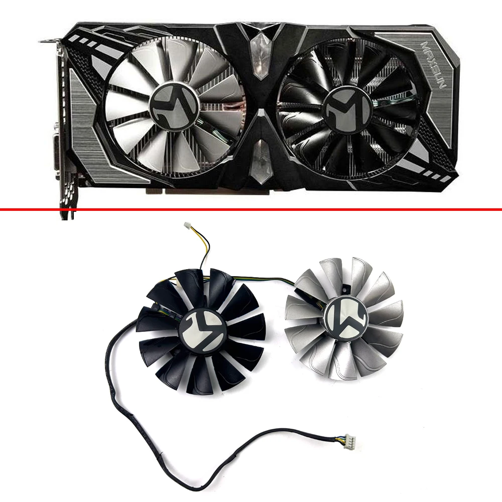 

НОВЫЙ 85 мм 4-контактный охлаждающий вентилятор RTX2060 GPU для Maxsun RTX2060 2060 SUPER вентиляторы видеокарты