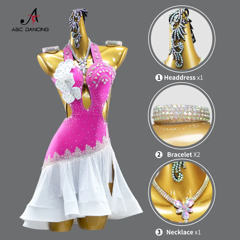 Robe femme femmes vêtements latino-américains concours de danse fille Costume de bal 2025 fête scène sport Dancewear Performance Costume