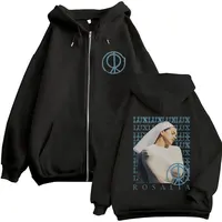 Rosalia Lux Tour 2025 álbum con cremallera Sudadera con capucha Unisex Retro chaqueta de alta calidad sudaderas música Pop gótica Sudadera con capucha de manga larga con cremallera