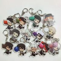 Anime Bungou Stray Dogs Arcylic Keychain Atsushi Nakajima Dazai Flower Key Chain Women Men Accessories Bag Pendant Chaveio Gifts