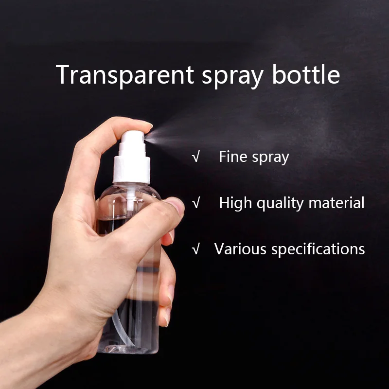 10/20/50PCS Clear Plastic Spray Bottle Portable Empty Perfume Container Refillable PET Travel Bottle Set 30/50/100ml