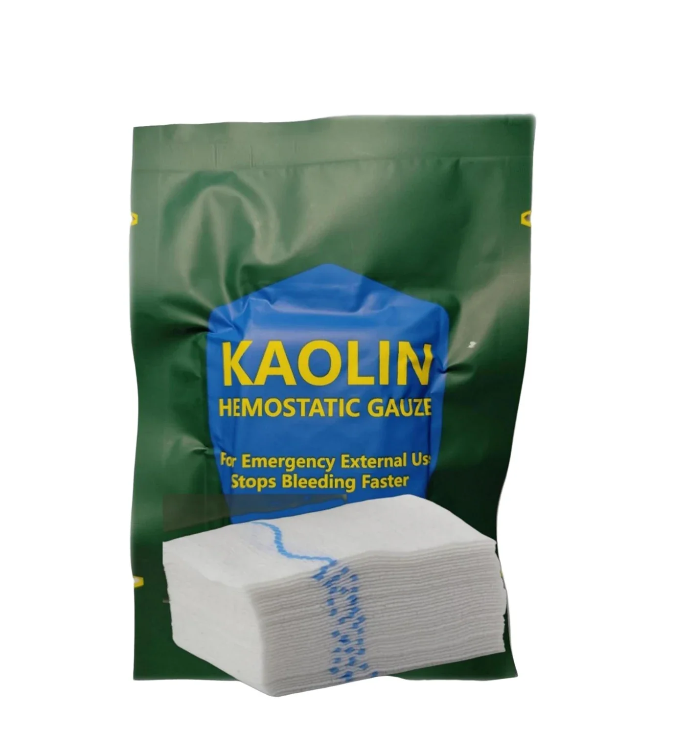Gasa de caolín hemostática táctica para combate, emergencia, trauma, plegado en Z, botiquín de primeros auxilios Soluble, vendaje médico para heridas, TCCC IFAK