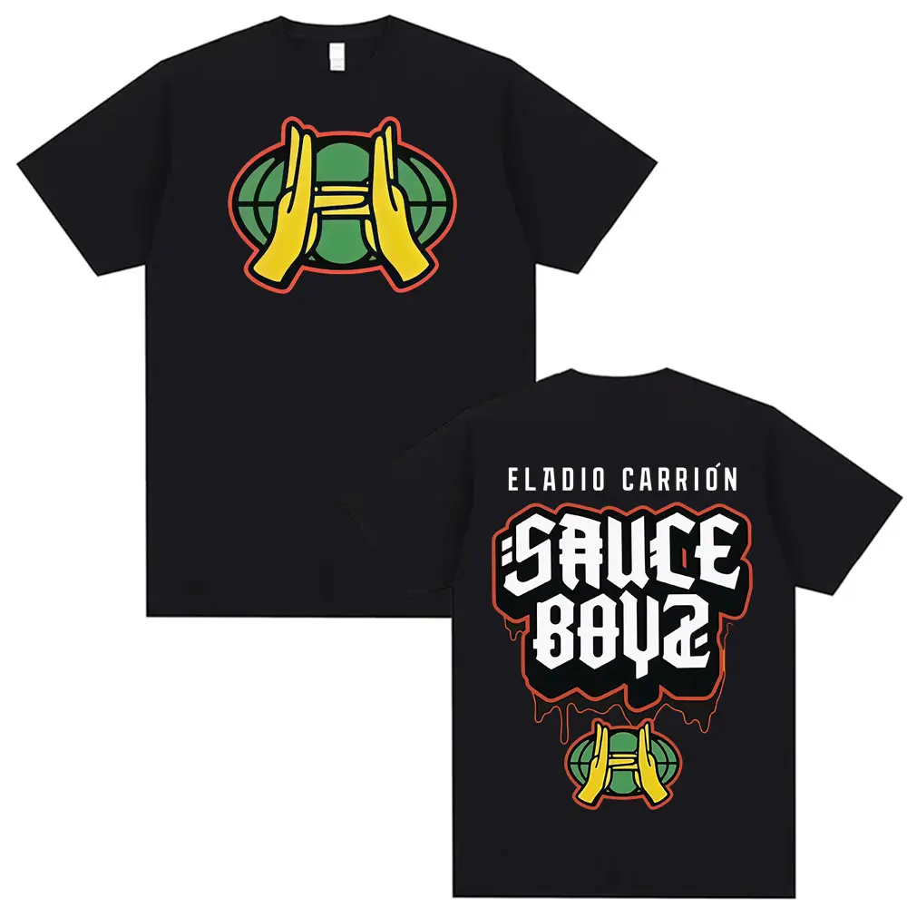 

Eladio Carrion Sauce Boyz Album Graphics T-shirt Men's Clothing Vintage Fashion Classic T-shirts Oversized High Quality T Shirts