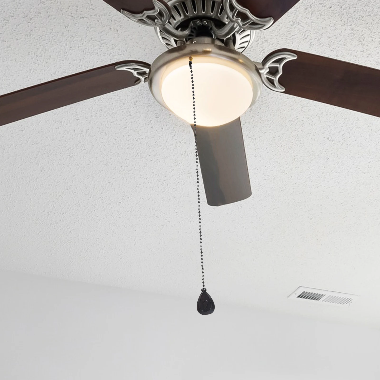 

2Pcs Ceiling Fan Pull Chain Vintage Pendant Pull Cord Light Fixture Fan Chain Switch Decorative Lighting Extension Control
