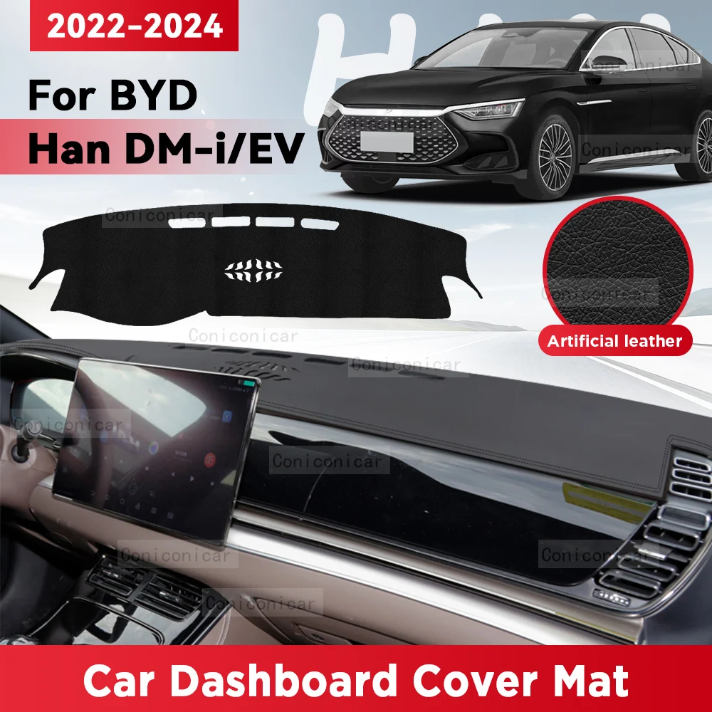 For BYD HAN DM-i EV 2022-2024 Car Dashboard Cover Mat Sun Shade Pad Avoid Light Mat Instrument Carpet Protection Accessories