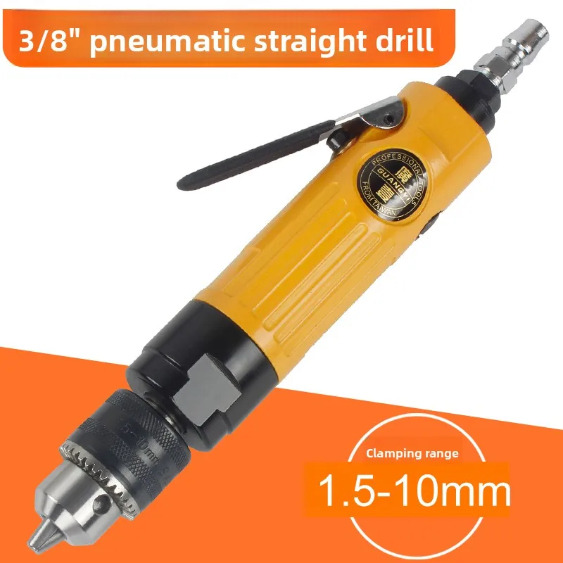 10mm Straight Pneumatic Pistol Drill, Industrial-Grade Air Drill, 3/8 Pneumatic Straight Handle Air Drill, Pneumatic Drill