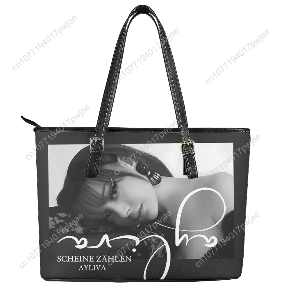 

Ayliva Schwarzes Herz Wunder Custom Handbag Women Mens Personalized Tote Bag Shoulder Bag Business Leather Purse Travel Bag Gift
