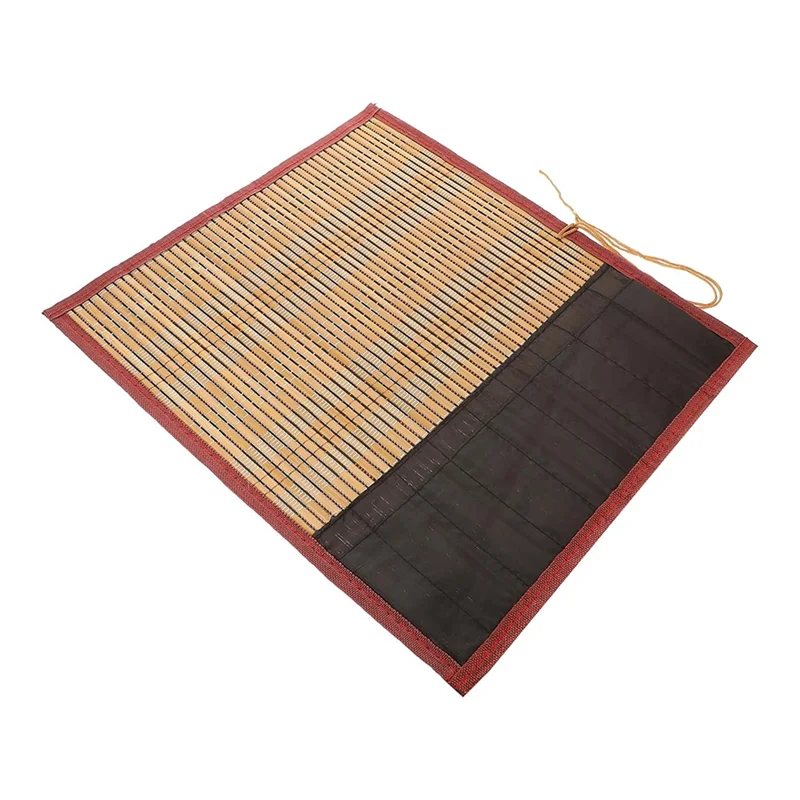 QWE-ม้วนแปรงปากกาผ้าม่านปากกาไม้ไผ่ม้วนปากกากระเป๋าการประดิษฐ์ตัวอักษรและภาพวาดป้องกันคอลเลกชันแปรงกระเป๋า