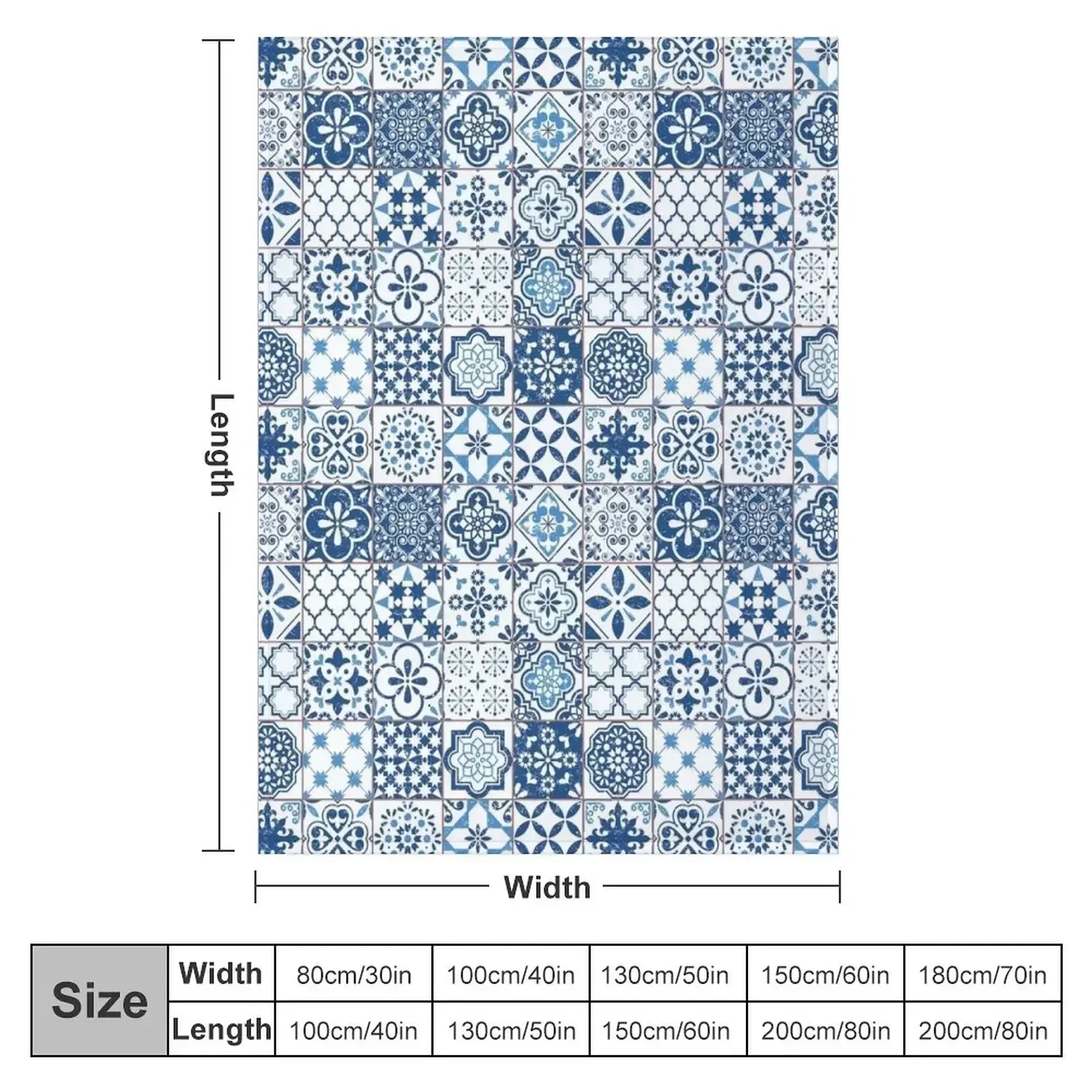 Portuguese Azulejos Throw Blanket halloween Luxury Brand Bed covers Blankets