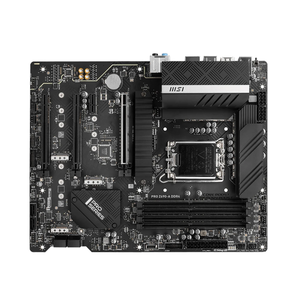 Imagem -04 - Placa-mãe Msi-pro Ddr4 Lga1700 Sata3 M.2 Suporta 12900 12700kf i5 12400f Z690-a 12600kf Mainboard do Computador Desktop