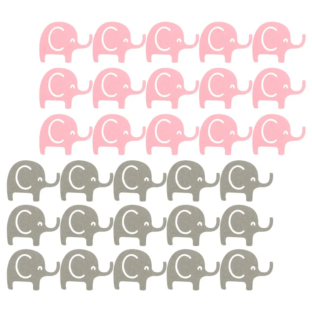 

200pcs Elephant Paper Confetti Decorative Table Scatter for Baby Shower Party Decoration Bright Color Adorable Design