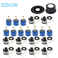 1-20pcs 3590s Potentiometer-2-103 1K 2K 5K 10k 20K 50K 100K 100R 200R 500R  Precision Multi- Turn Quality Adjustable Resistor