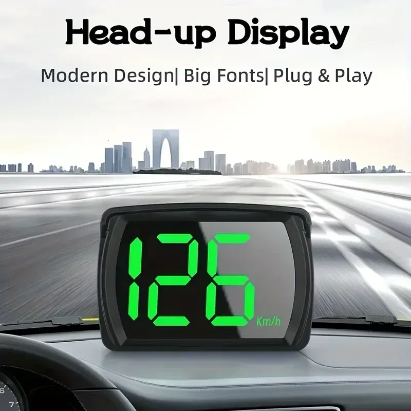 

3-inch Universal HUD Car Display - USB Speed Projector, Multifunctional LCD, KMH/MPH Gauge