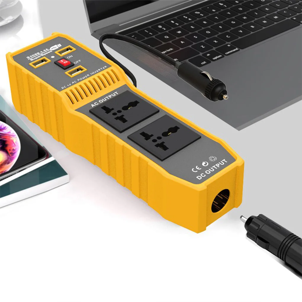 Car Chargers Power Inverter Replacement Heats Dissipation Overload Protection Automotive Vehicle Converter Socket