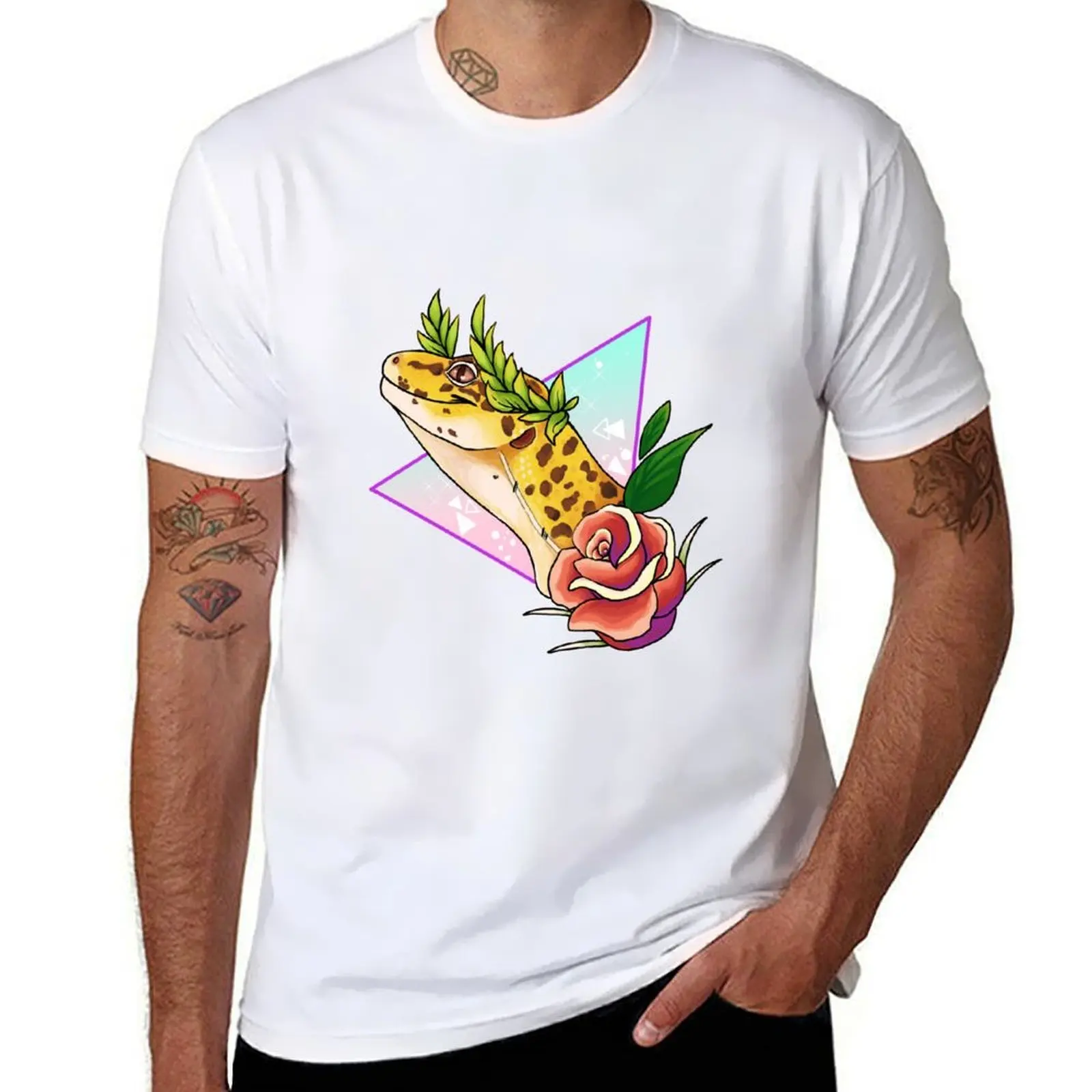 

Magical Leopard Gecko T-Shirt black cotton t-shirt plain for man package t shirts with prints T-Shirt