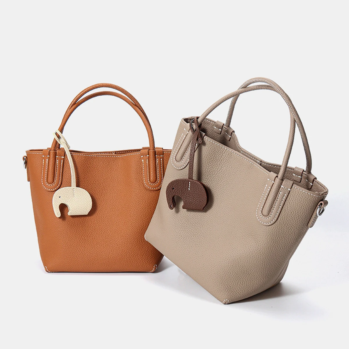 Genuine Leather Women's Handbags New Senior Sense Commuter Tote Bag Fashions Design Top-Grain Cowhide Women's Shoulder Bag