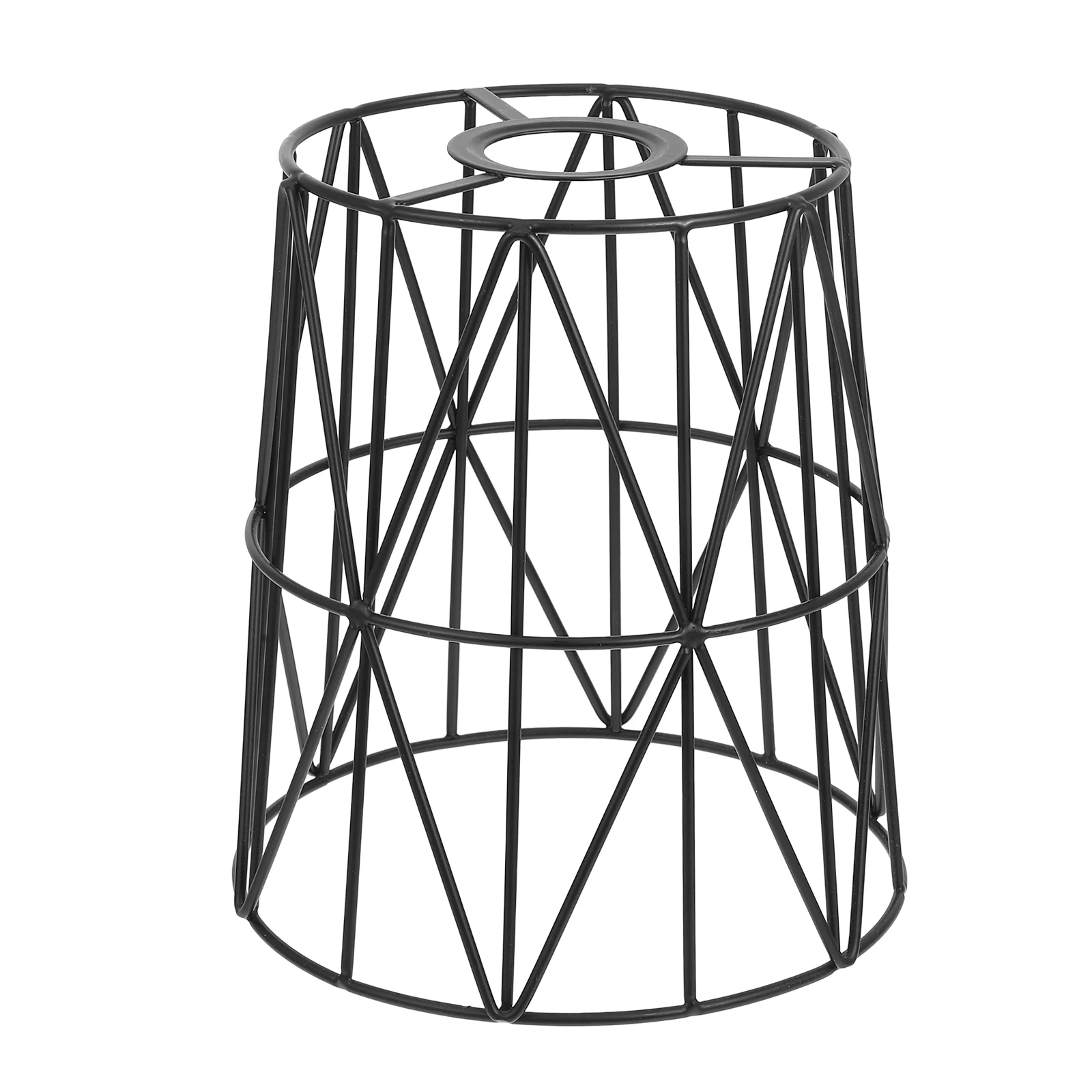 

Vintage Iron Wire Lampshade Large Frame Decorative Shades Ceiling Light Covers Sturdy Construction Retro Style Lampshades