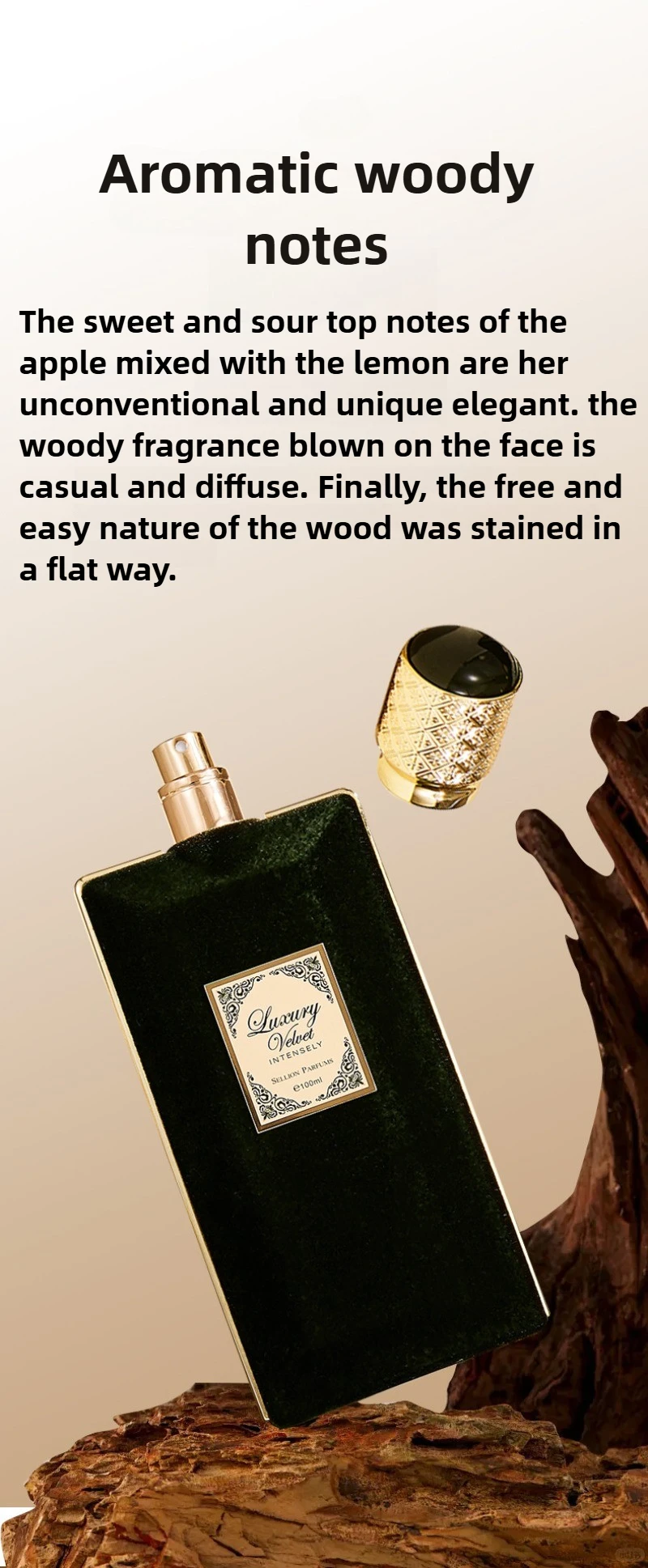 100Ml Parfum Kayu Aromatik Aroma Kayu Manis Aroma Tahan Lama untuk Semua Jenis Kulit Sempurna untuk Bisnis Kencan dan Penggunaan Sehari-hari