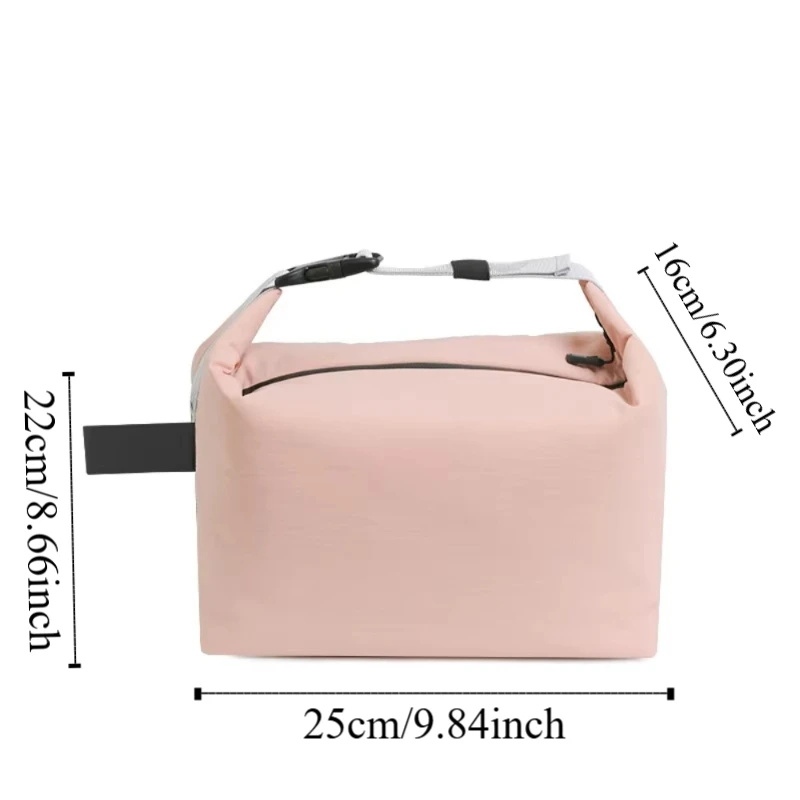 Foldable Insulated Bag Leak-Proof Large Capacity Thermal Lunch Box Eco-Friendly Waterproof Insulated Lunch Bag Office Worker