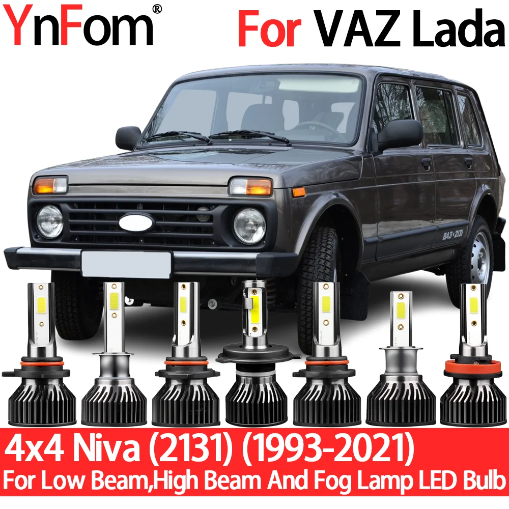 

YnFom For VAZ Lada 4x4 Niva (2131) 1993-2021 Special LED Headlight Bulbs Kit For Low Beam,High Beam,Fog Lamp,Car Accessories