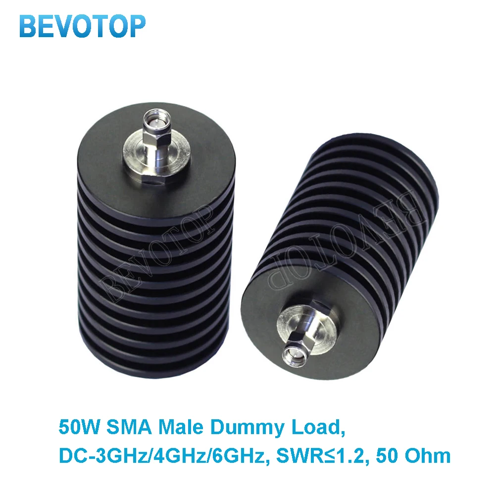 1PCS 50W 3GHz/6GHz SMA Male Plug Connector RF Coaxial Termination Dummy Load 50ohm Nickel Plated RF Accessories