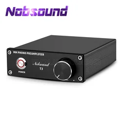 Nobsound T3 Mini T3 MM RIAA Phono Stage Preamp Record Player Stereo Preamplifier HiFi Turntable Amplifier with Volume Control