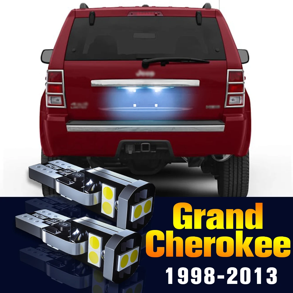 

2pcs LED License Plate Light Bulb Number Lamp For Jeep Grand Cherokee 1998-2013 2006 2007 2008 2009 2010 2011 2012 Accessories