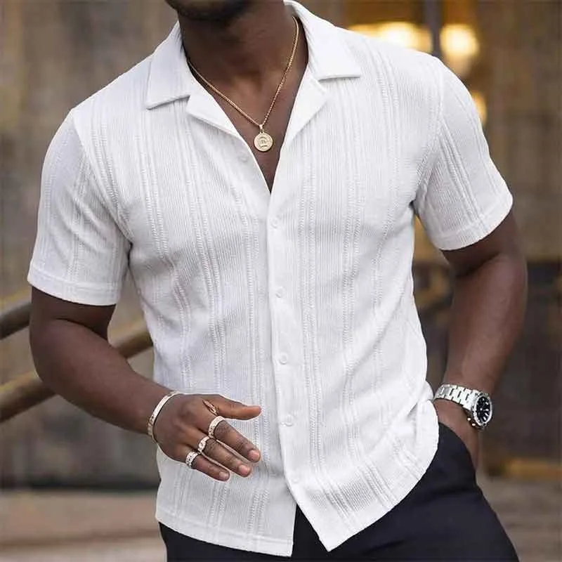 Men's 3D Print Polo Shirt Lapel Short Sleeve Casual Sports Tracksuit Set Fashion Versatile