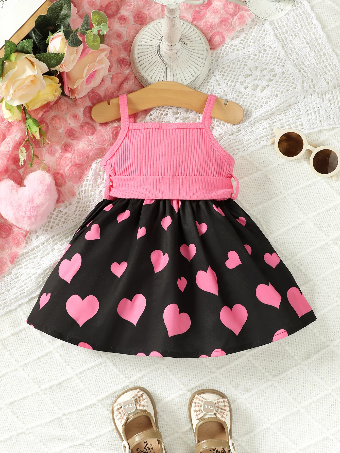 0-2 Year Old Newborn Baby Girl Cartoon Printed Sleeveless Fashion Dress