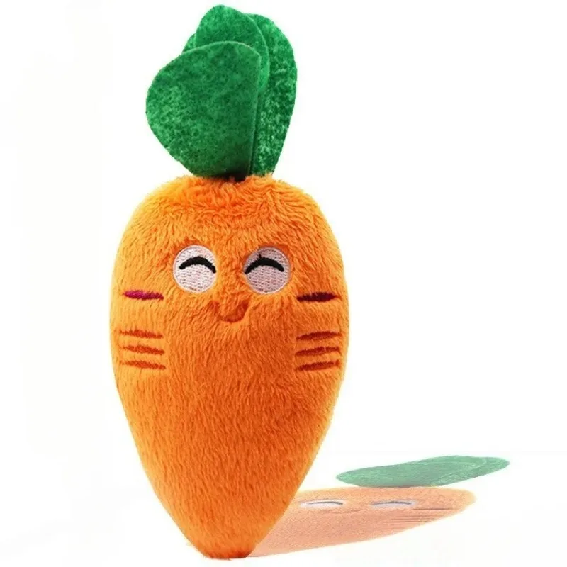 

Plush Cute Pet Dog Cat Squeak Sound Dog Toys Funny Fleece Durability ChewToy Fit for All Pets Chicken Leg Dolls Carrot Doll