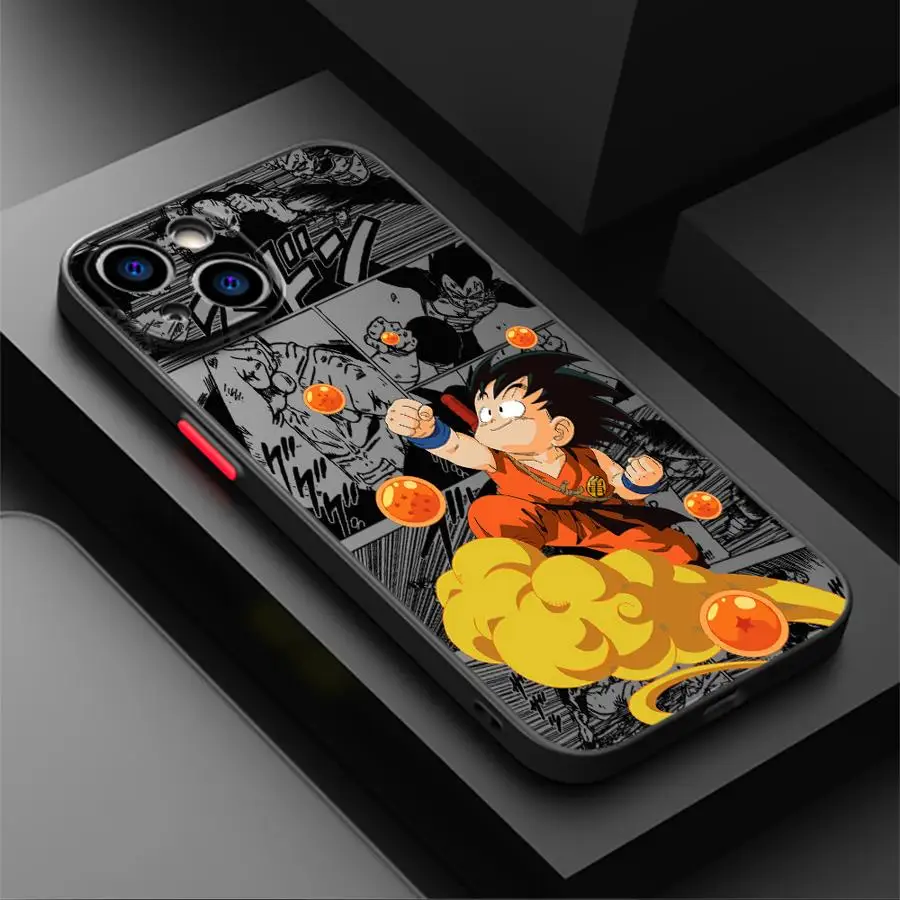 Phone Case For iPhone 17e 17 16 15 14 13 12 11 Mini Pro Air  Max X XR XSMax  Plus Matte Clear Cover D-Dragon Ball Saiyan Goku view 5