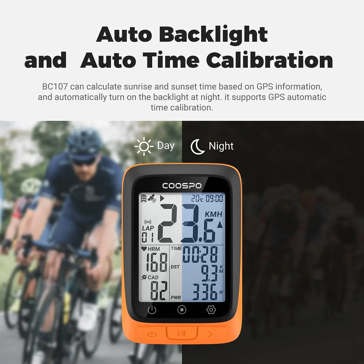 

Nulkomma Bike Computer Cycling Tracker with Bluetooth/ANT+, Waterproof Bicycle Computer Speedometer with, 2.4 inch LCD Display