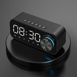 MP3 Alarm Clock, FM Radio, and Multifunction Music Player Wireless Bluetooth Speaker LED Display, Stereo Bass Bluetooth Speaker