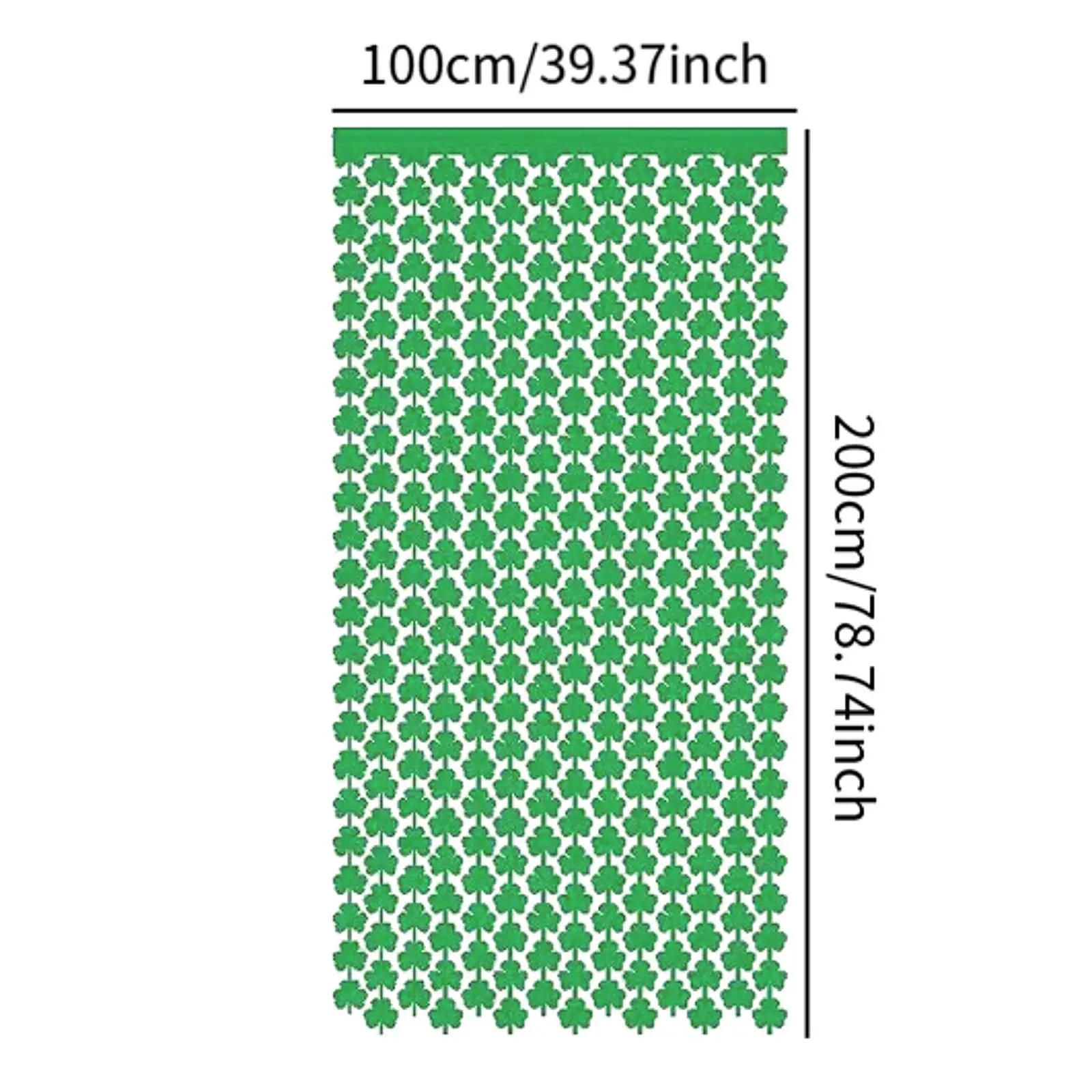 39x78.7inch ST Patrick's Day Tinsel Curtains Multifunctional Photo Props