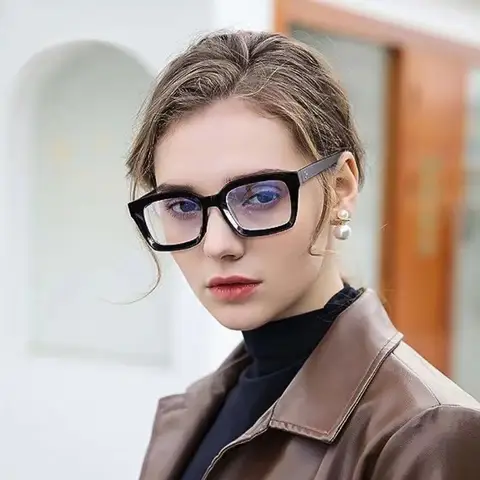 Vintage Computer Glasses Frame Women Men Anti Blue Light Square Eyewear Blocking Glasses Fashion Optical Spectacle Eyeglasses