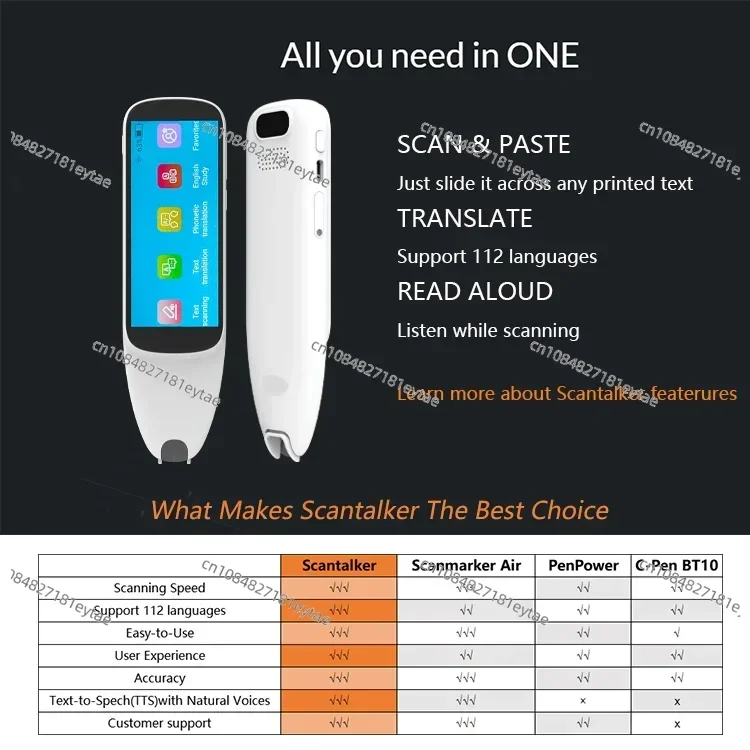 2024 OEM Customized Language Learning Scan Reader Pen Talking Translation Dictionary Pen Speech Text Voice Smart Translator