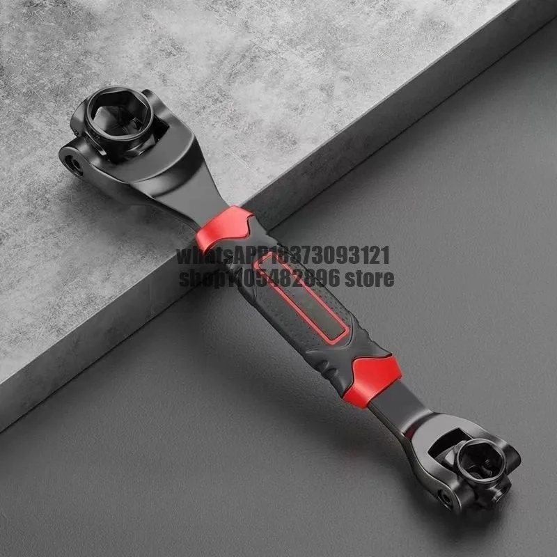 Imported new multi-functional plum blossom universal dog bone wrench multi-head rotary wrench maintenance tool