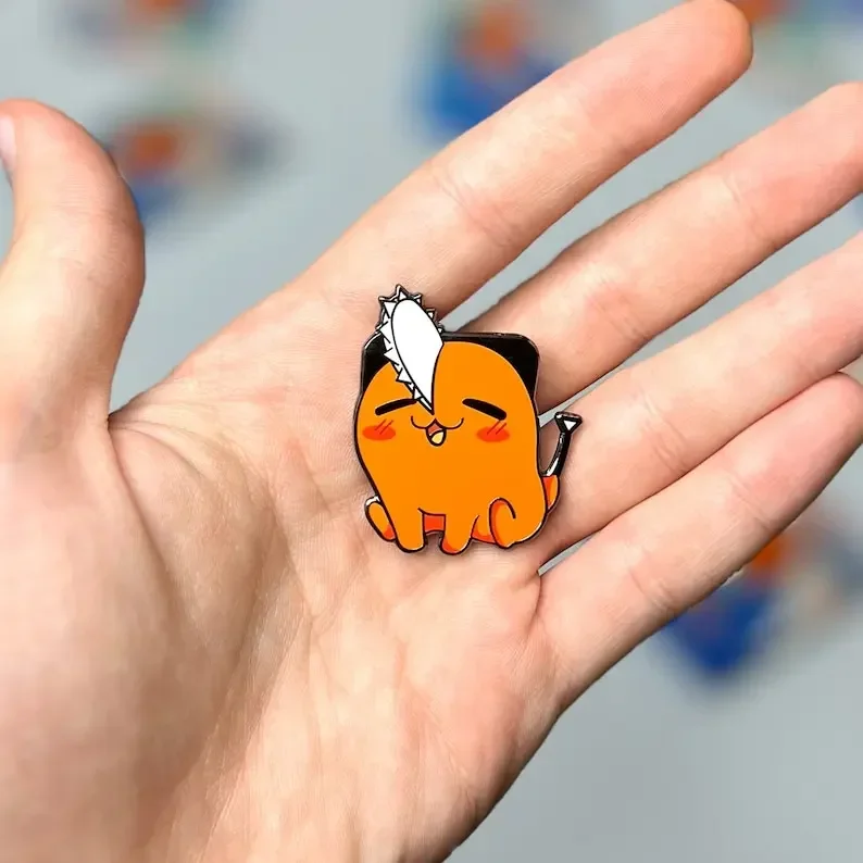 Pochita  Enamel Pin Cute Little Orange Dog