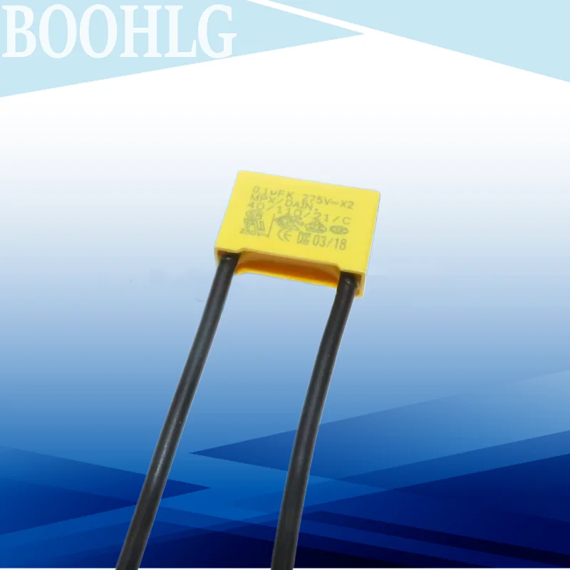 5PCS X2 Safety Capacitance Tape Line 250V-275V 0.1uF 0.15uF 0.22uF 0.33uF 0.47uF Housing Flexible Wire Safety Capacitor