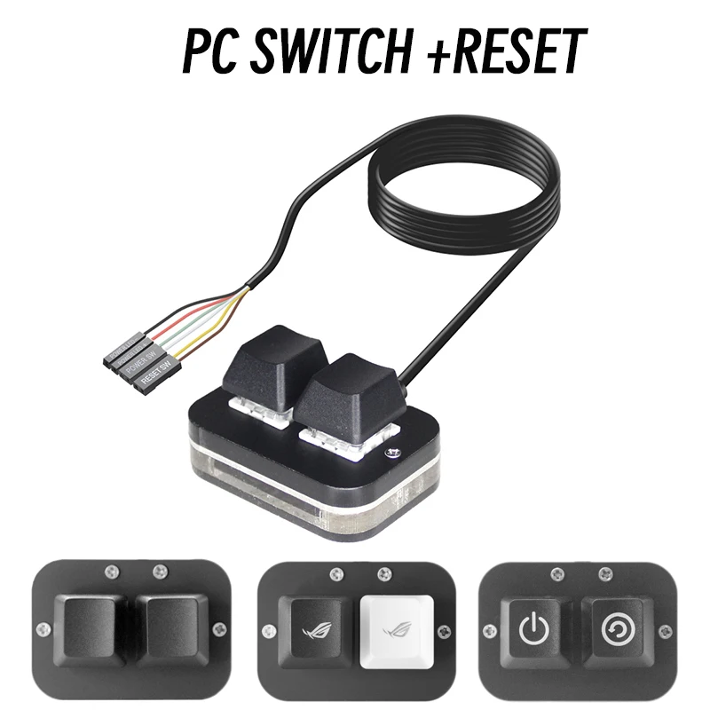 PC switch RESET PC Motherboard External Start Power SW Extension Cable for Home Office PC Case Accessory