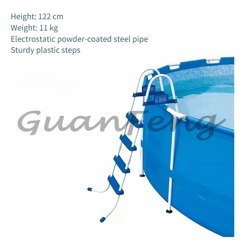 Double-Sided Pool Access Ladder With Anti-Corrosion Metal Support Brackets, Sturdy Steps, Simple Install Pool Climbing Ladder