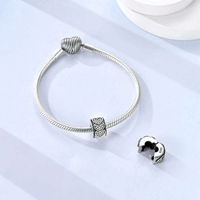 Neue 925 Sterling Silber Charms Perlen Schlüssel Löwe Mond Affe Katze Kuchen Anhänger Passend für Original Armband Damen Mädchen DIY Schmuck Geschenk – Detail 37