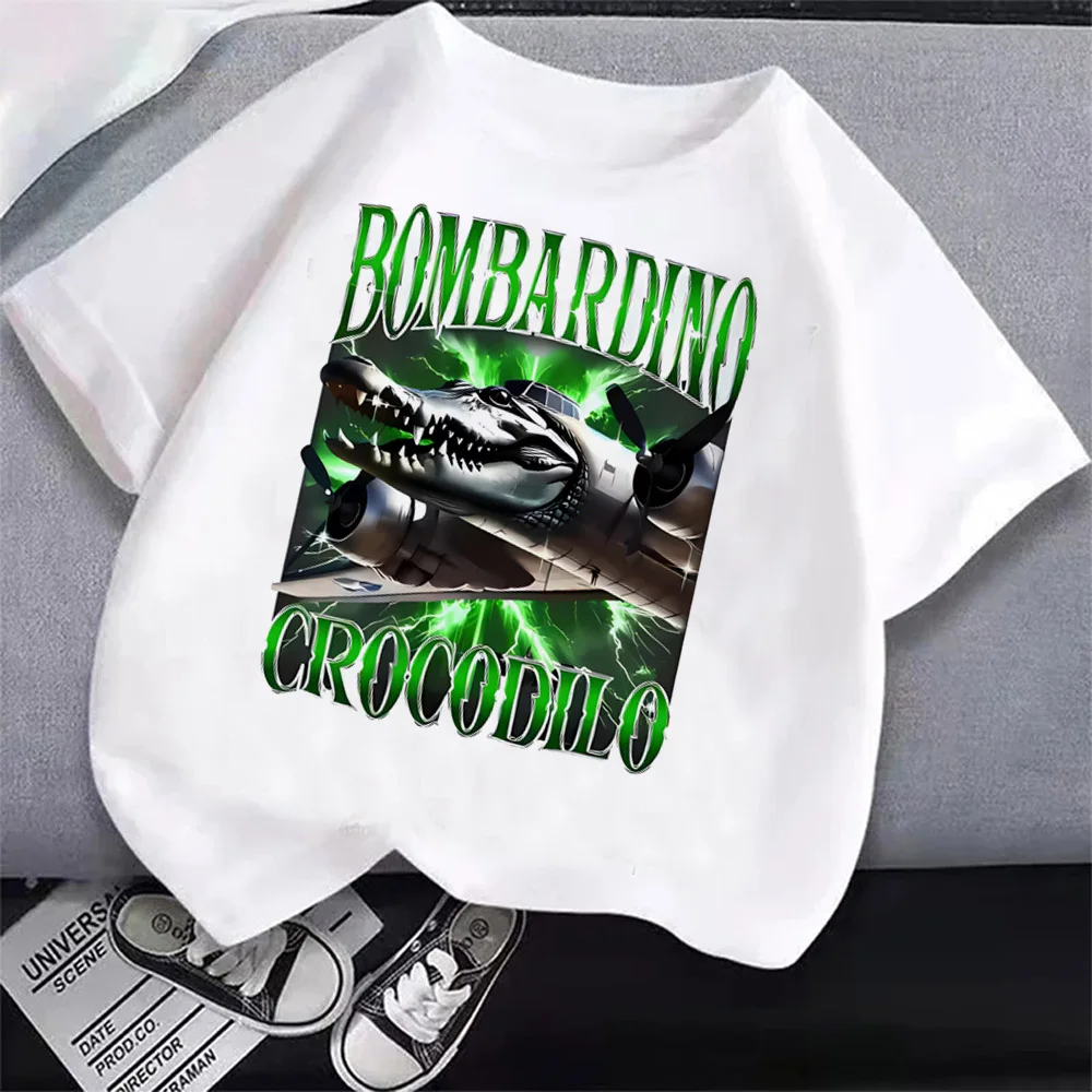 Italian Brainrot Child Boy Girl T Shirts New Summer Short Sleeve Tung TungTung Sahur Tee Cute Style Tshirt Men