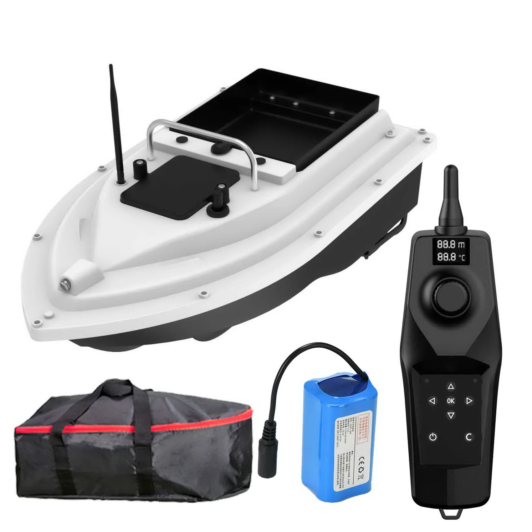 RC Fishing Bait Boat with Sonar Depth Temperature Sensor GPS Auto Navigation Cruise Control Carp Fishing Baiting Vessel Gear